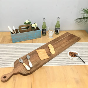 Slim Acacia Wood Cutting Board with Handle
