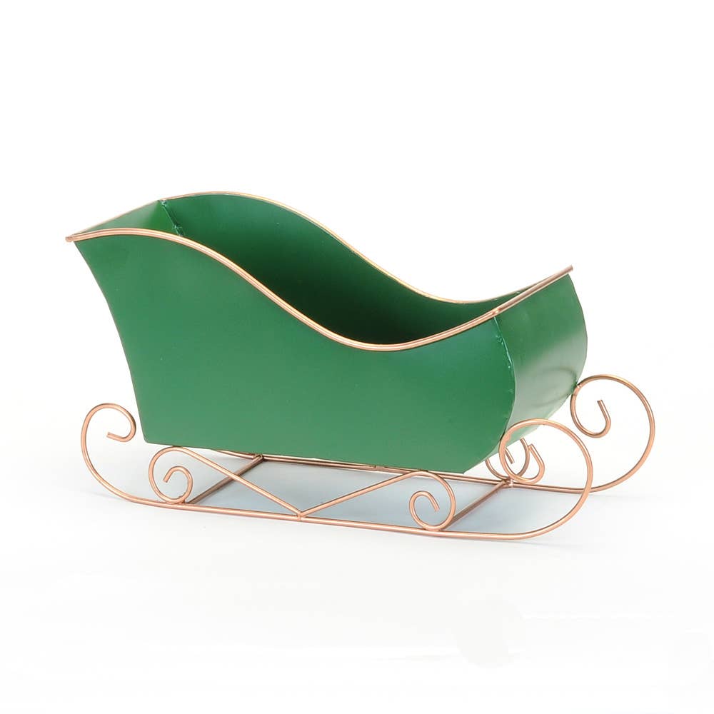 METAL GREEN SLEIGH