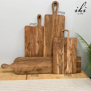 Slim Acacia Wood Cutting Board with Handle