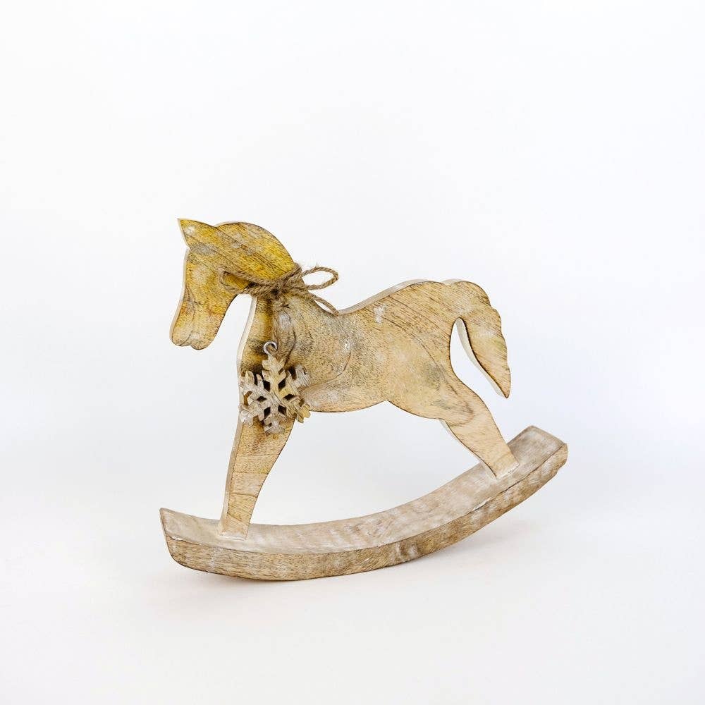 70793 - 12x10x2 mngo wd (RKNG HRSE) CHRISTMAS Décor