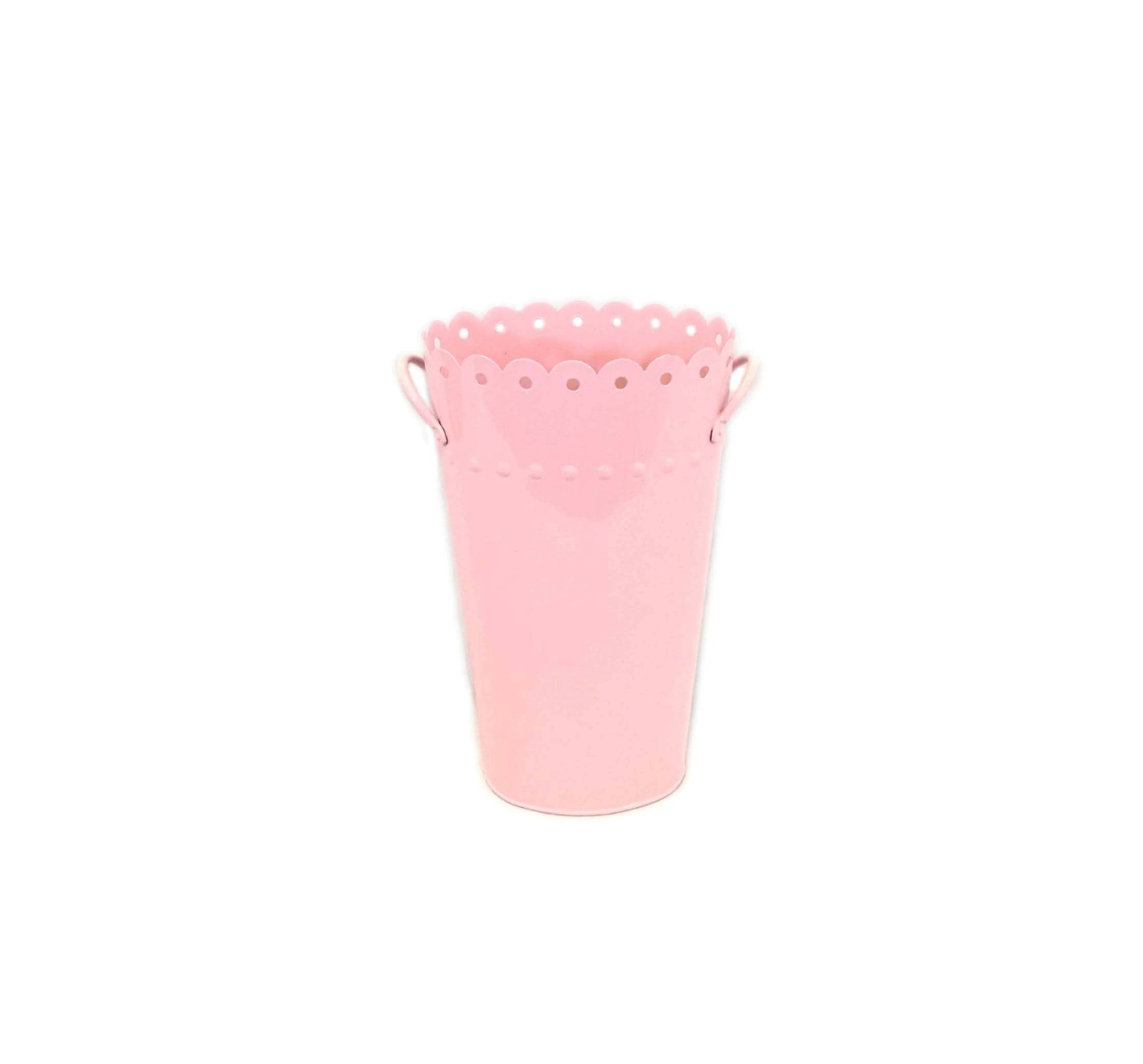 7" Scalloped French Bucket: Pink