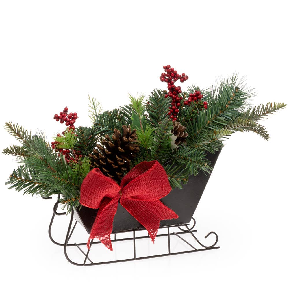 Winter Forest Sleigh Christmas Décor