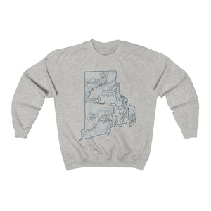 RI Map Crewneck Sweatshirt