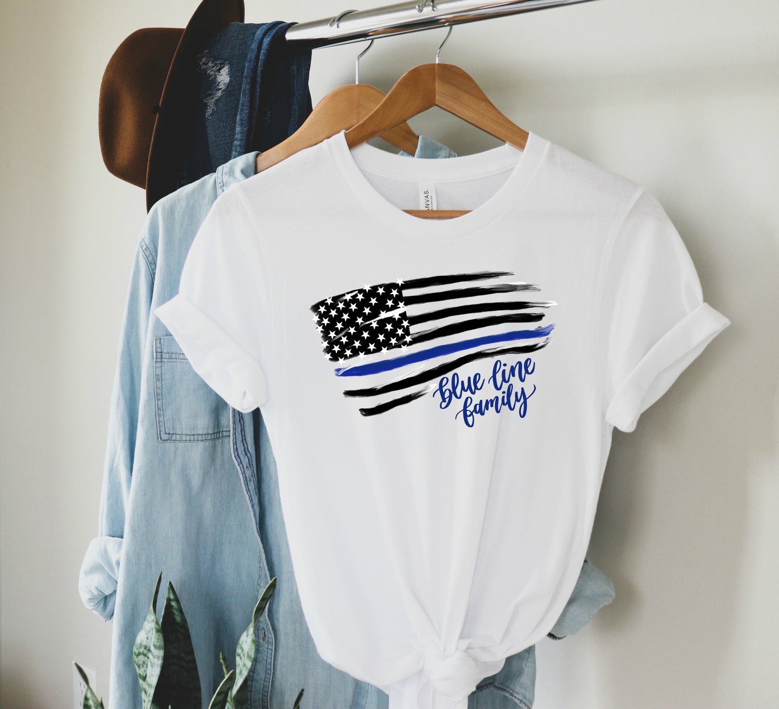 Blue Line Family Tee
