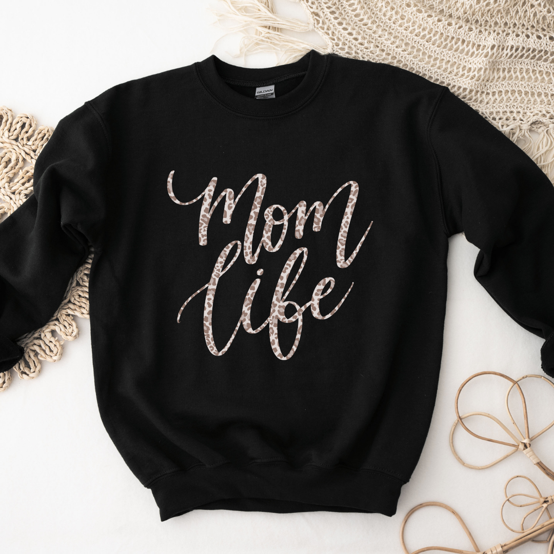 Mom Life Leopard Sweatshirt