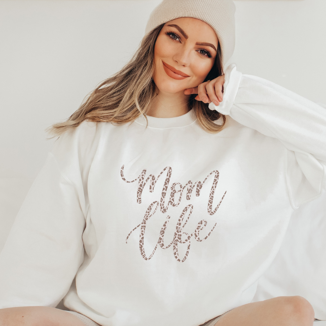 Mom life leopard discount sweatshirt