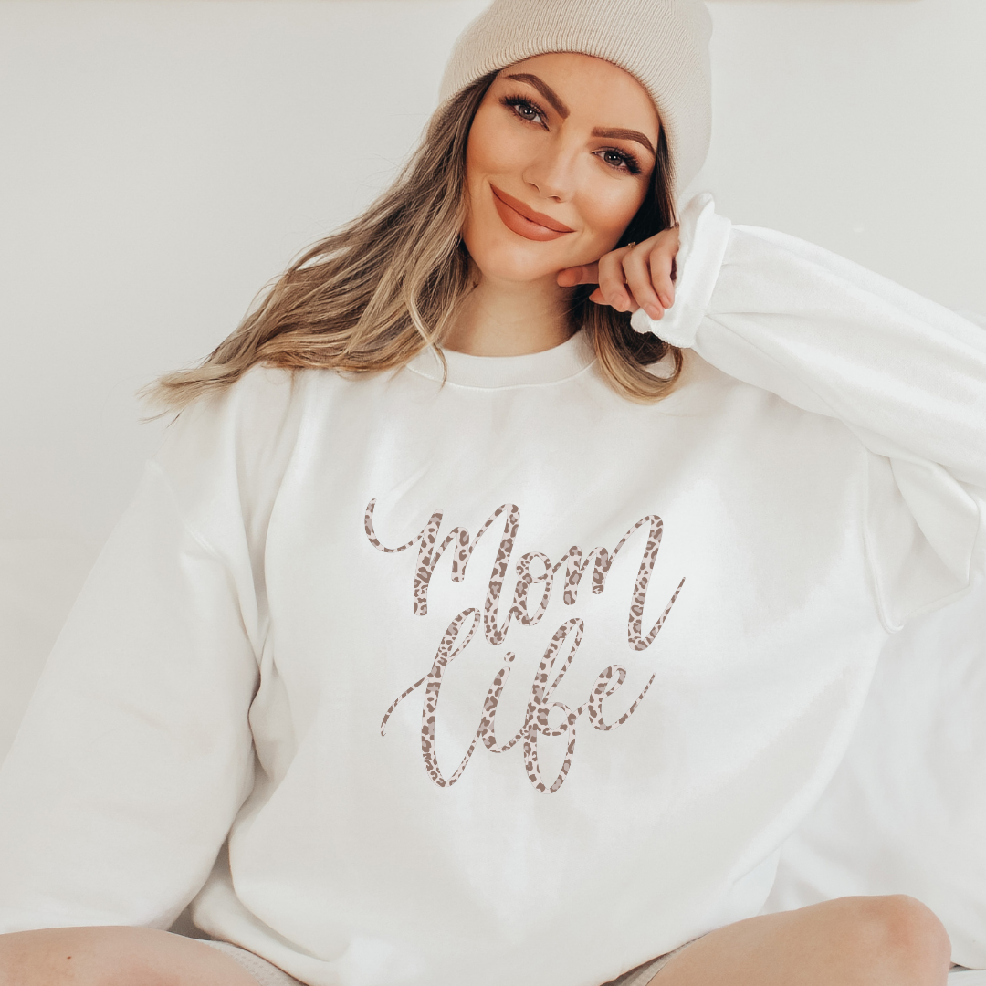 Mom Life Leopard Sweatshirt