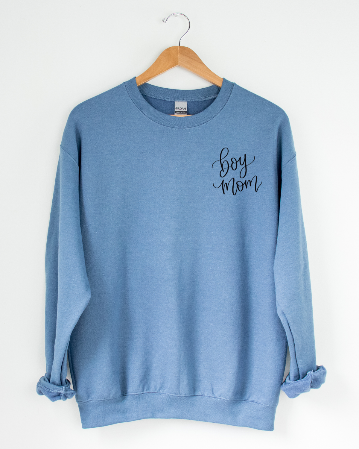 Boy Mom Embroidered Sweatshirt