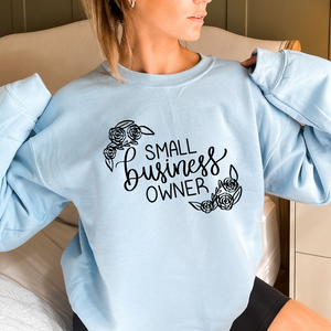 Small Business Owner Floral Crewneck Sweatshirt