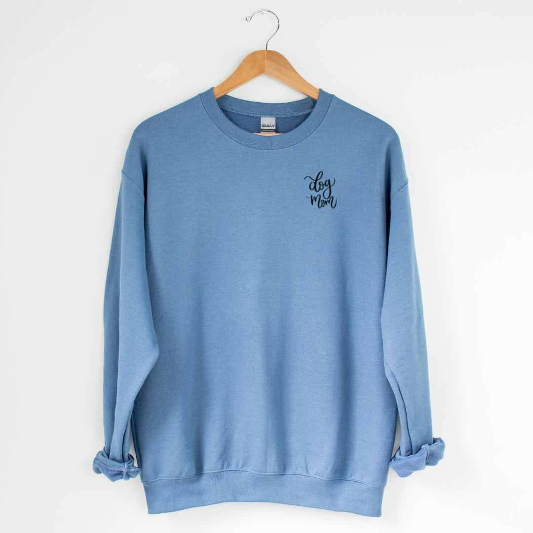 Dog Mom Embroidered Sweatshirt