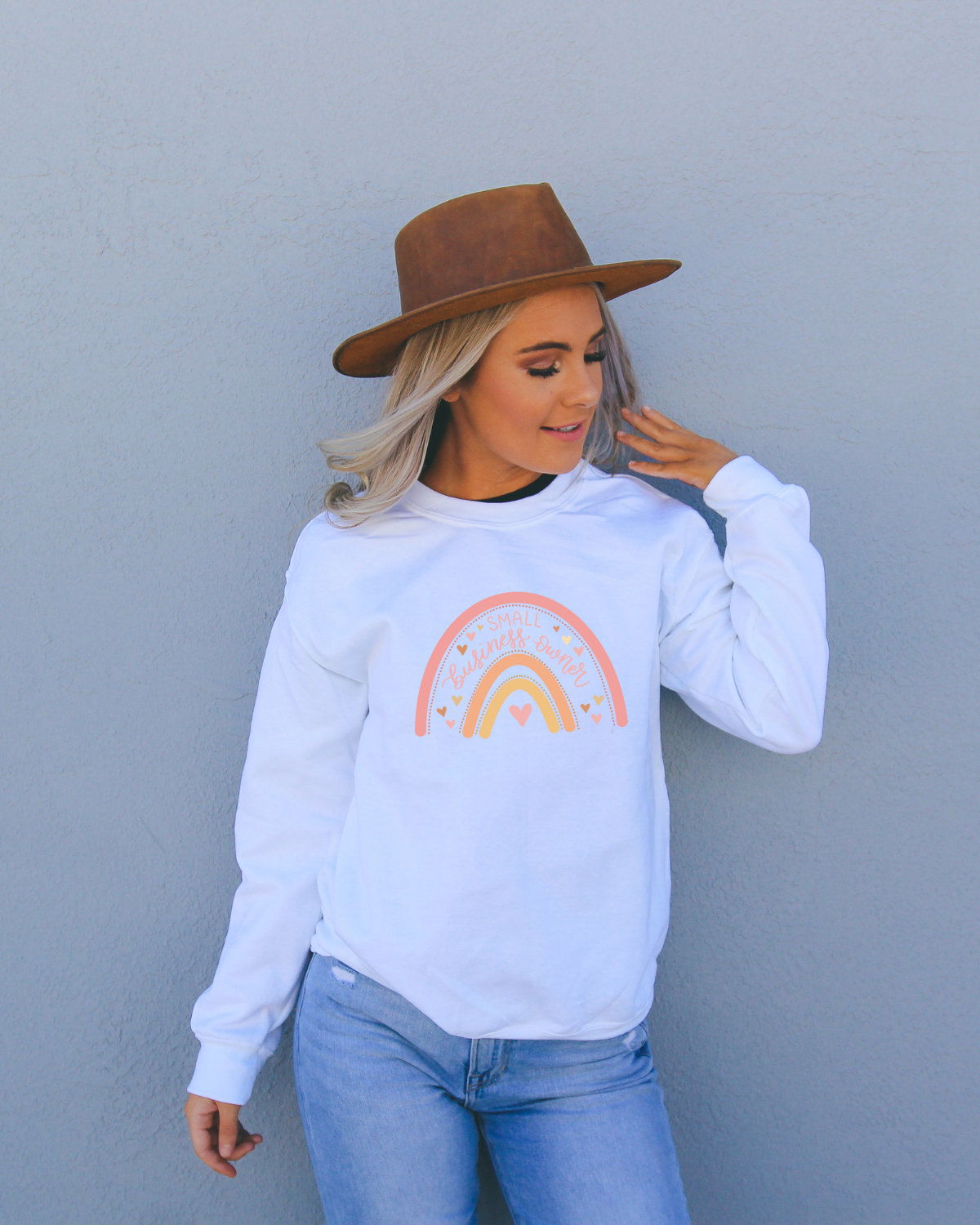 Small Business Owner Rainbow Crewneck Sweatshirt