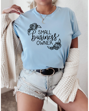 Small Business Owner Flower Tee