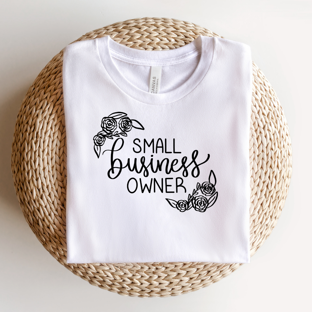 Small Business Owner Flower Tee