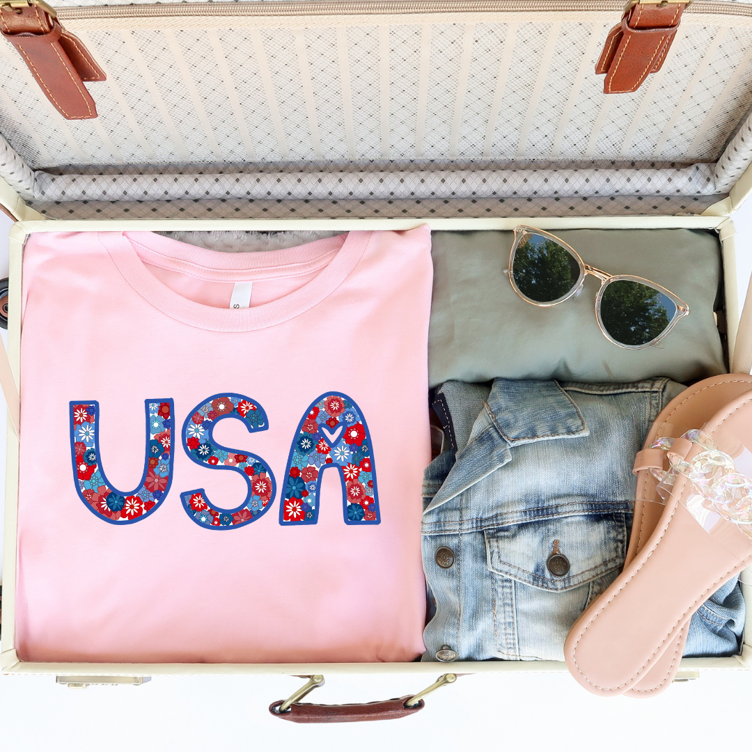 Flower Power USA Tee