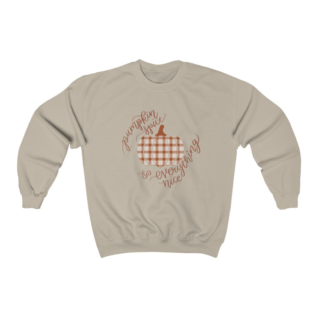 Pumpkin Spice Plaid Crew