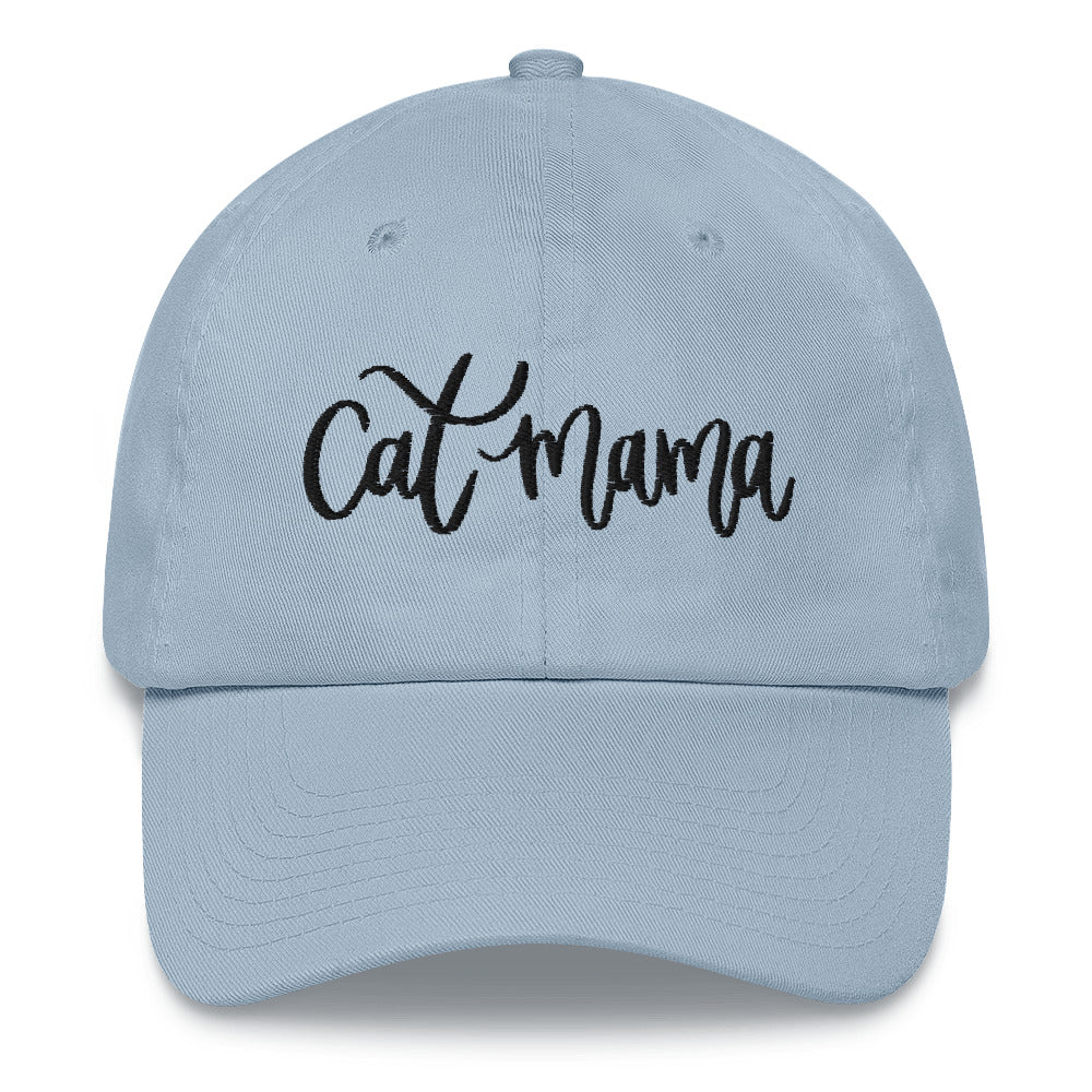 Black Embroidered Cat Mama Hat