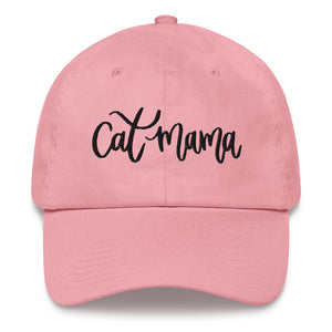 Black Embroidered Cat Mama Hat