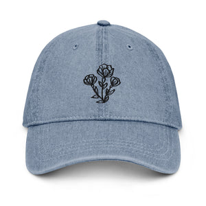 Floral Denim Hat