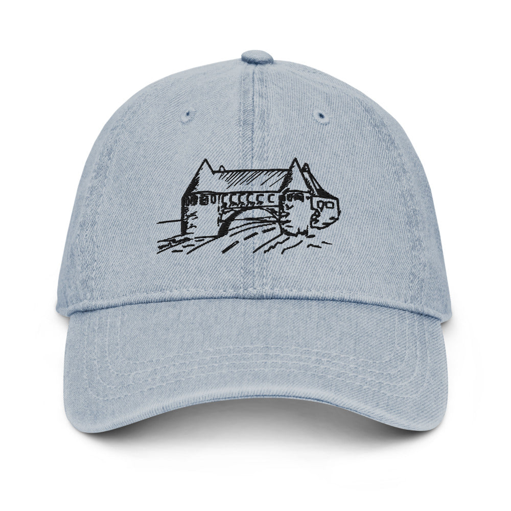 The Towers Embroidered Denim Hat