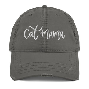 Cat Mama Distressed Hat