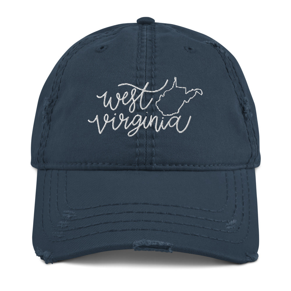 West Virginia Distressed Hat