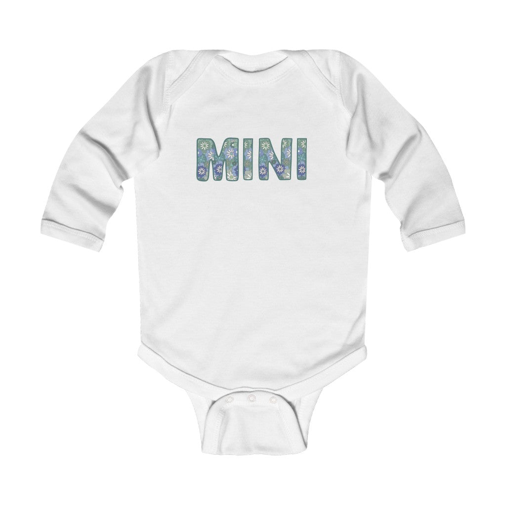 Mini Blue Long Sleeve Bodysuit