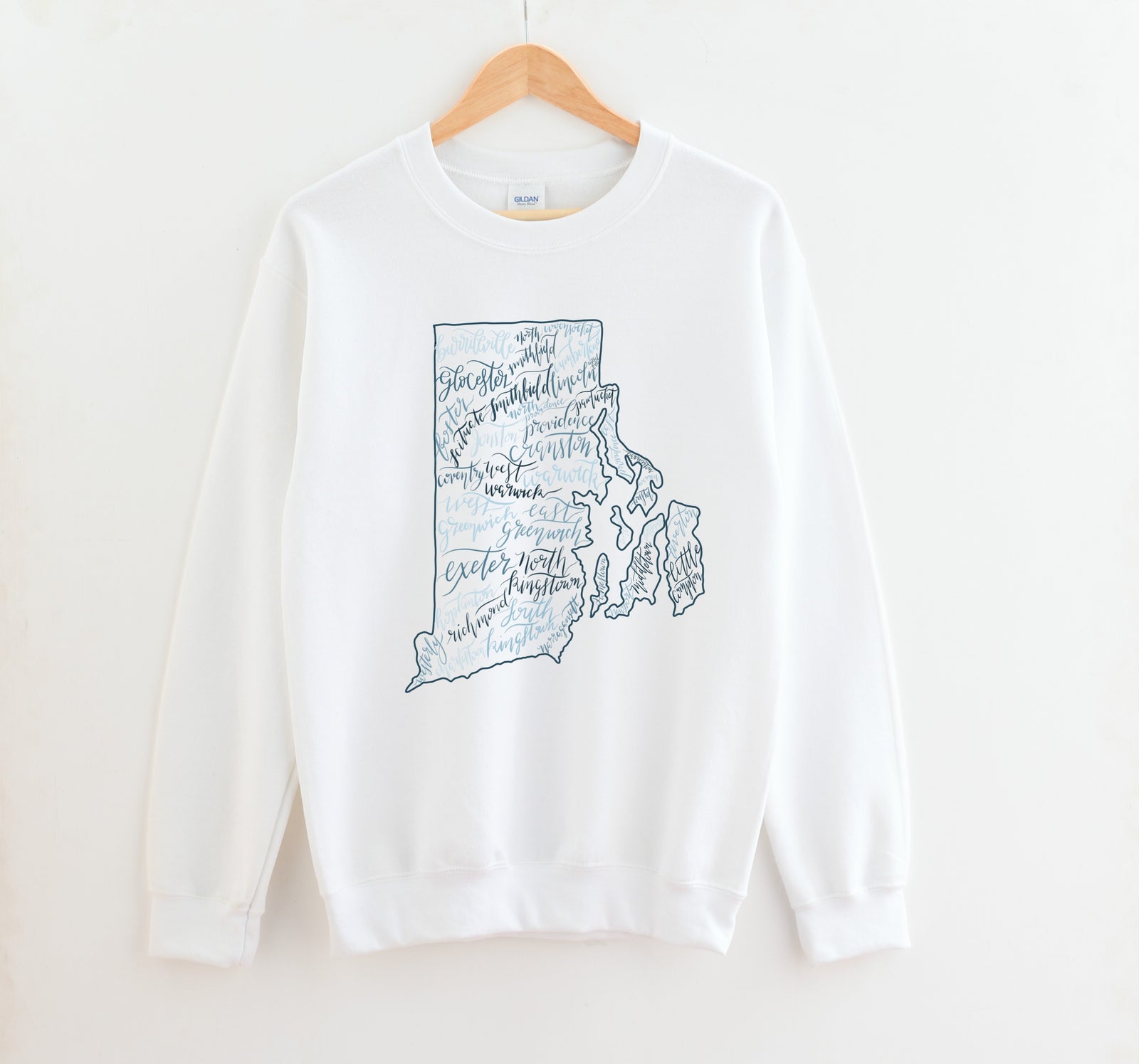 RI Map Crewneck Sweatshirt