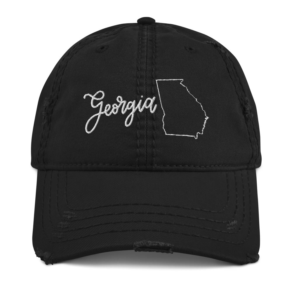 Georgia Distressed Hat