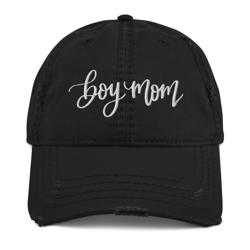 Boy Mom Distressed Hat