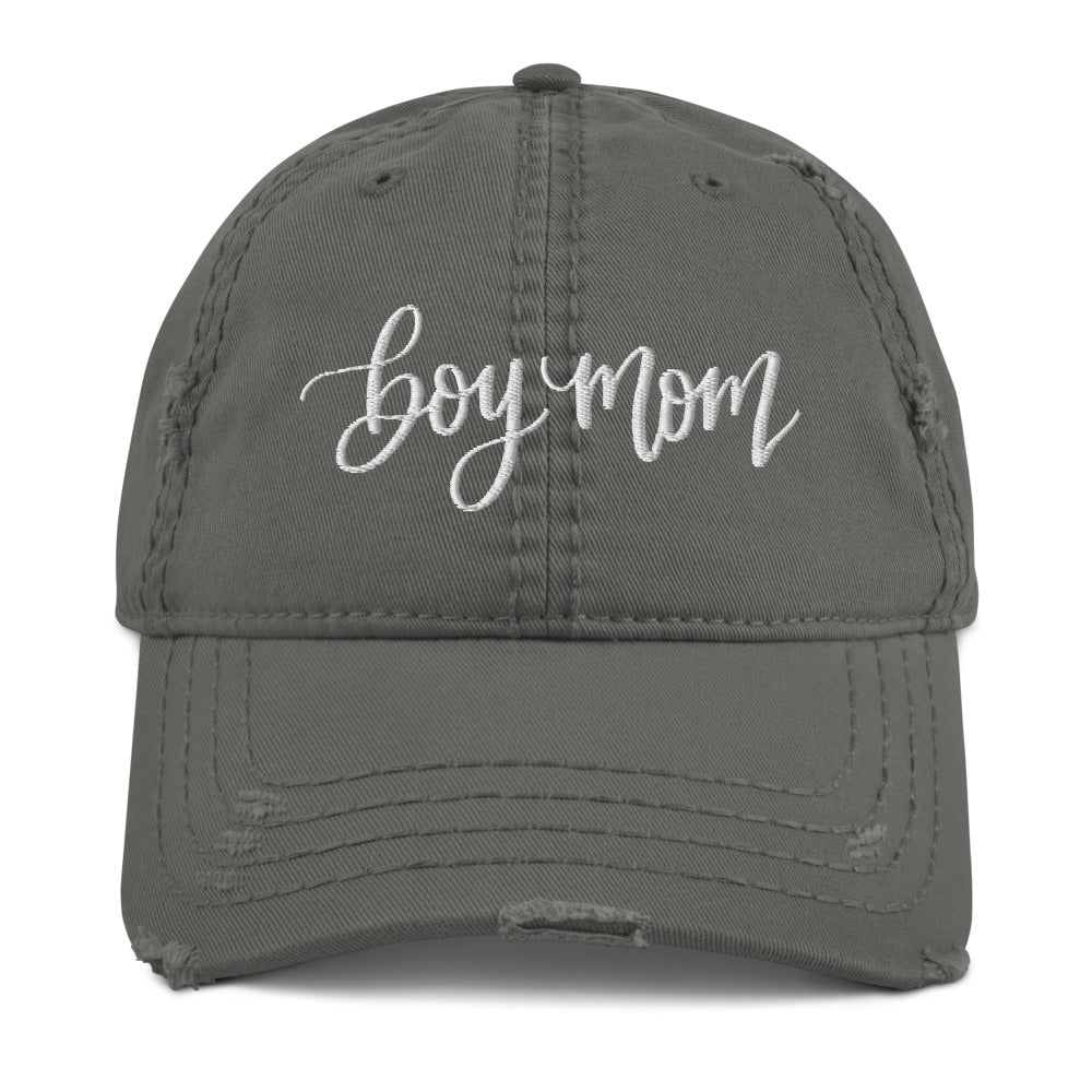 Boy Mom Distressed Hat