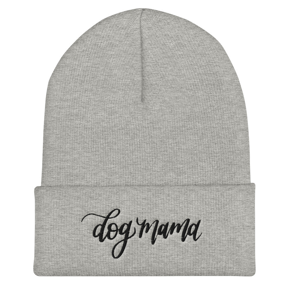 Dog Mama Beanie - Black Embroidery