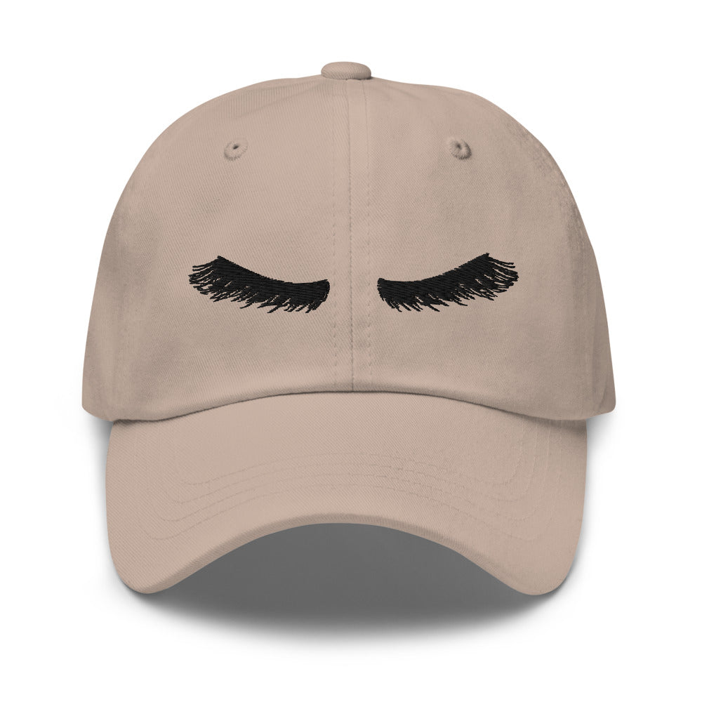 Embroidered Lashes Hat