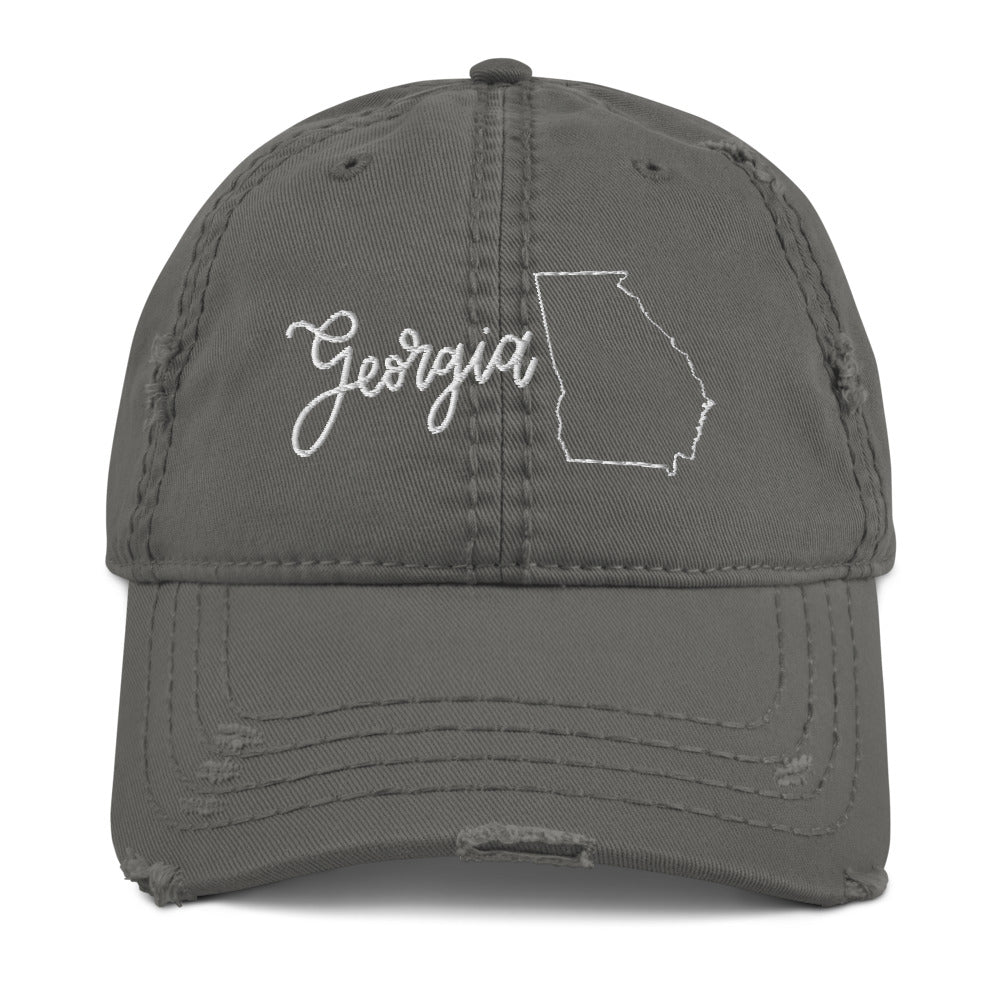 Georgia Distressed Hat