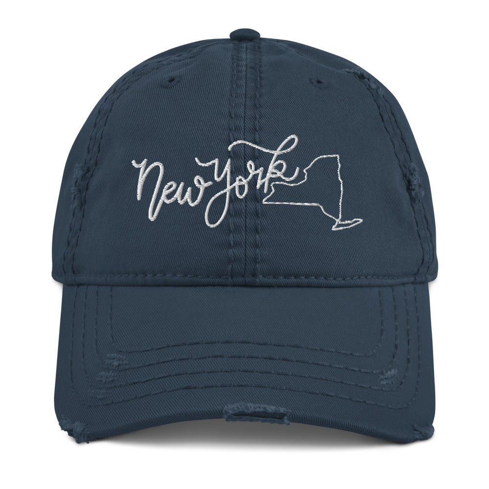 New York Distressed Hat