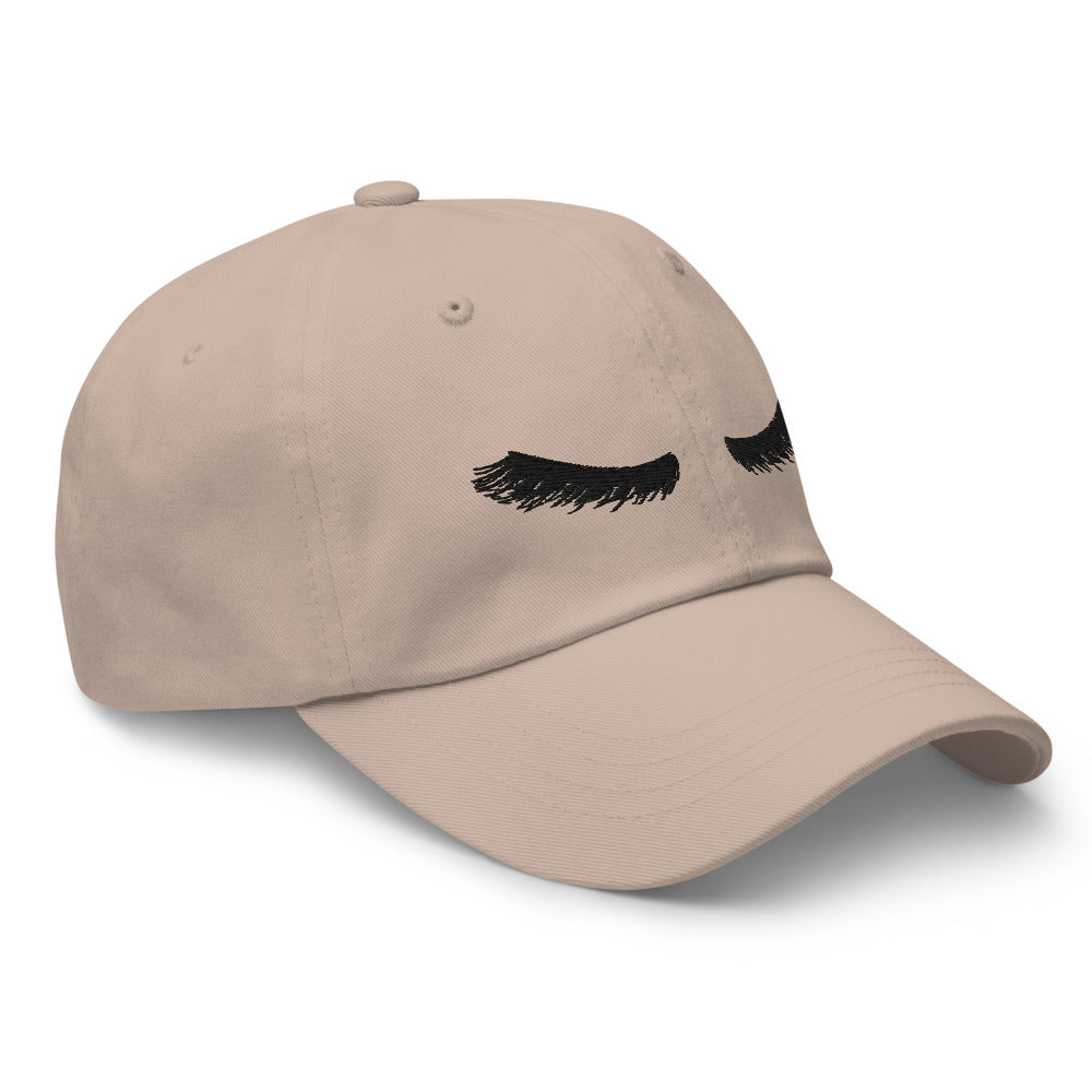 Embroidered Lashes Hat