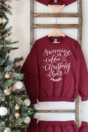 Coffee and Christmas Cheer Crewneck Sweatshirt