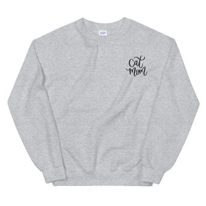 Cat Mom Embroidered Crew
