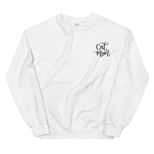 Cat Mom Embroidered Crew