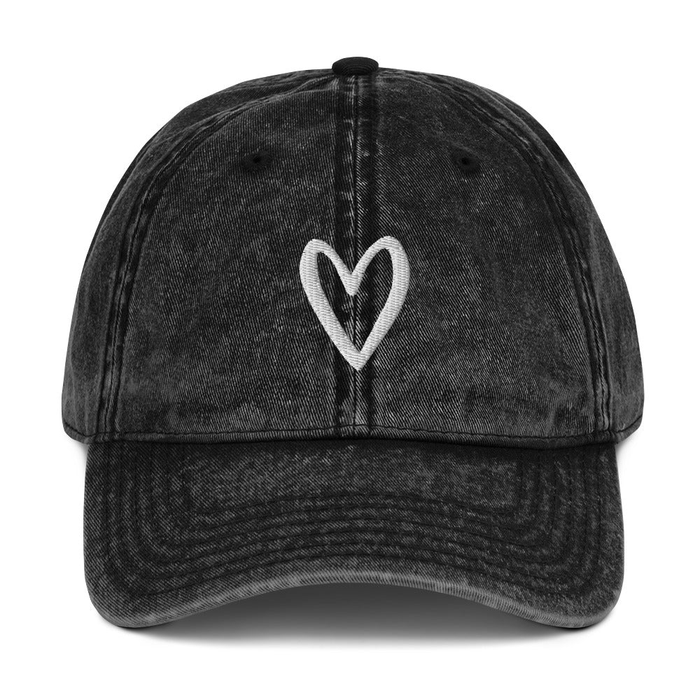 Denim Heart Hat