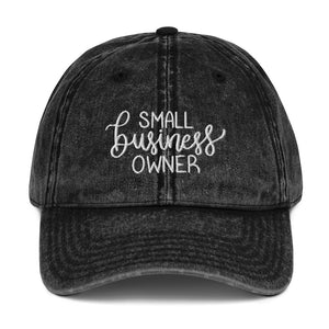 Small Business Owner Vintage Denim Cap