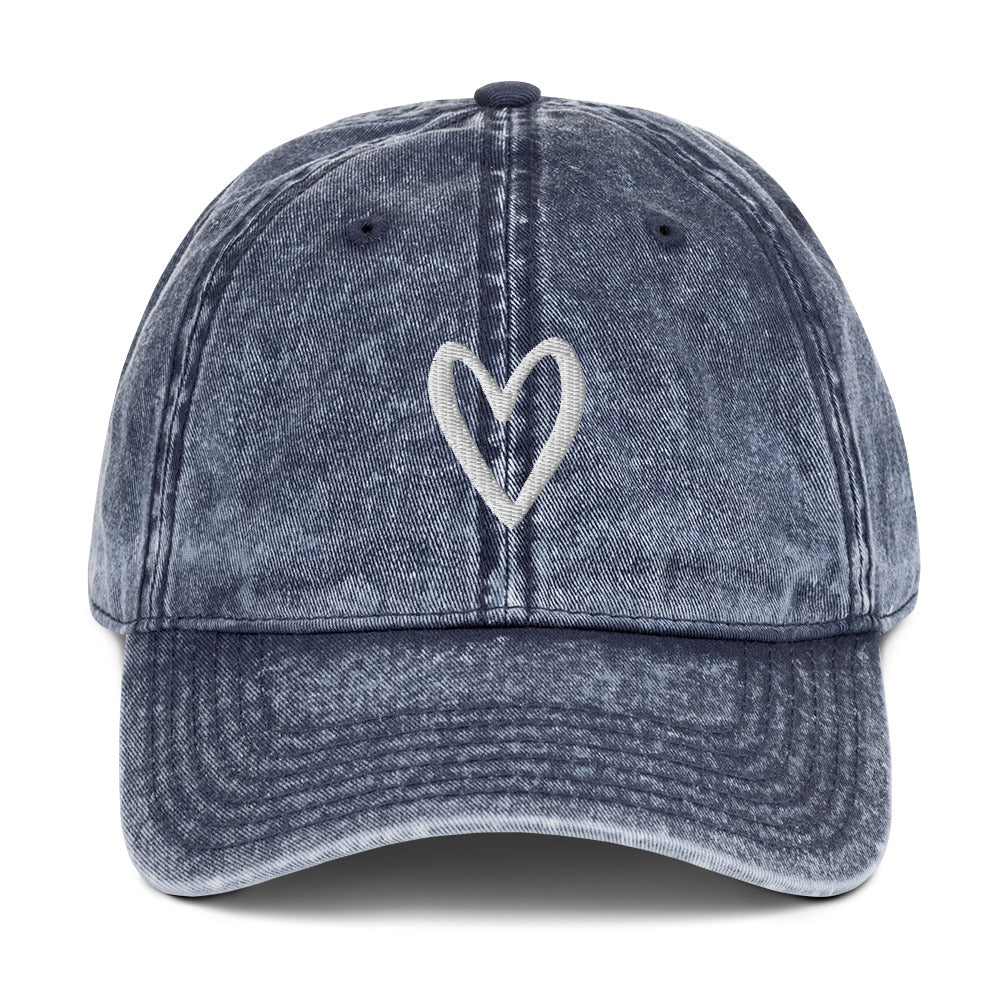 Denim Heart Hat
